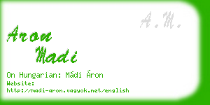 aron madi business card